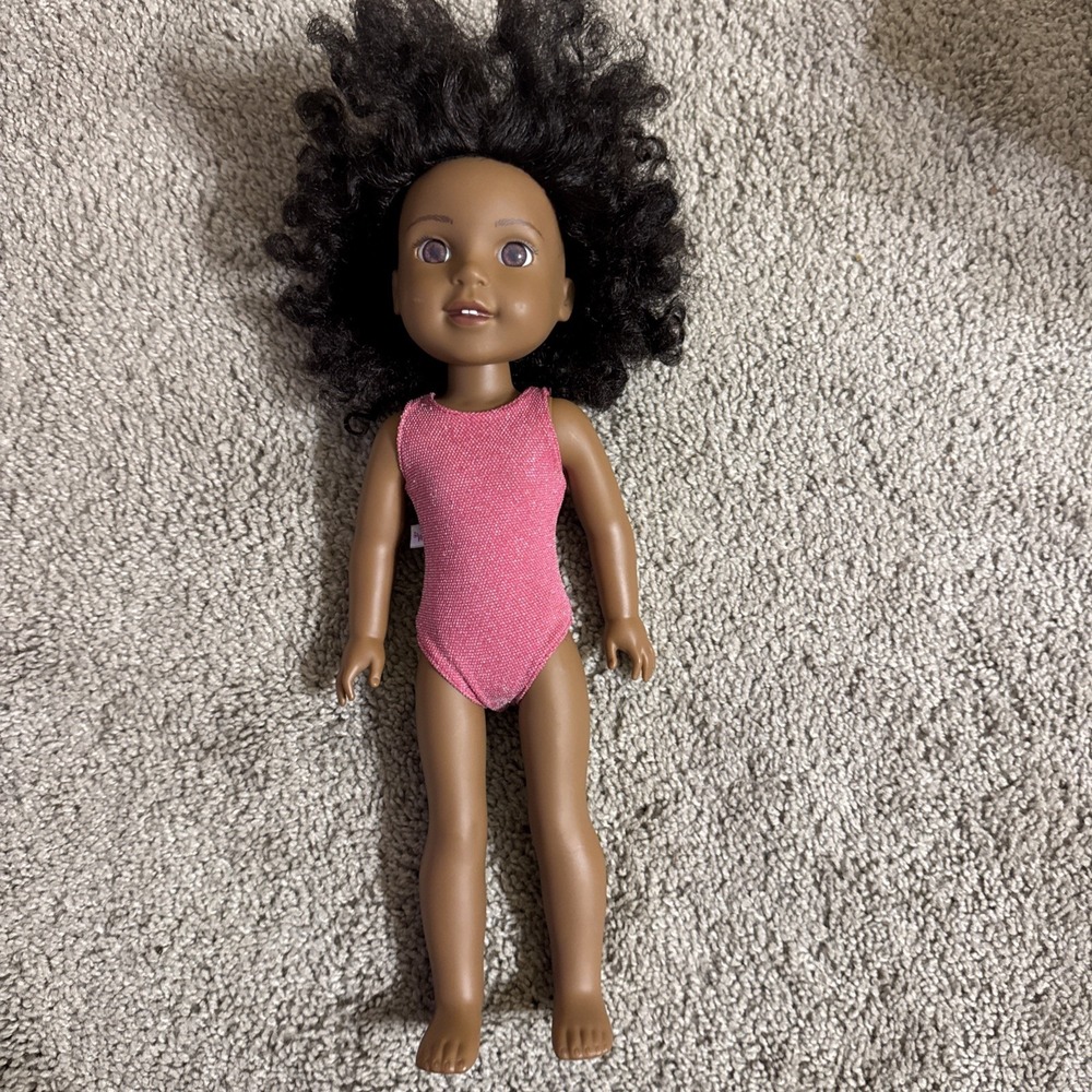 AMERICAN GIRL DOLL Kendall Wellie Wishers RETIRED  Black Is Beautiful Natural